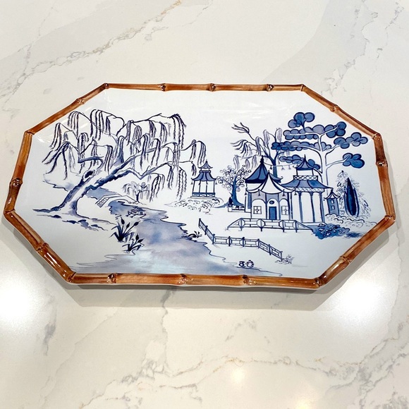 NWT Ballard Design Bamboo Melamine Platter - Picture 5 of 6